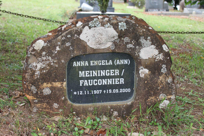 FAUCONNIER Anna Engela Meininger 1907-2000
