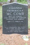McCOMB Johanna Fredericka 1889-1946