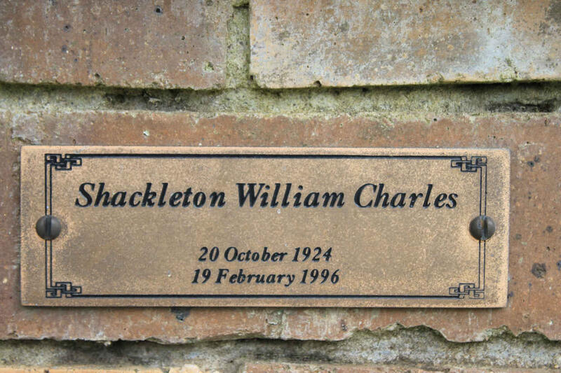 SHACKLETON William Charles 1924-1996