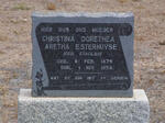ESTERHUYSE Christina Dorethea Aretha nee STADLER 1879-1959