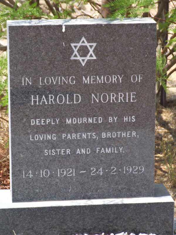 NORRIE Harold 1921-1929