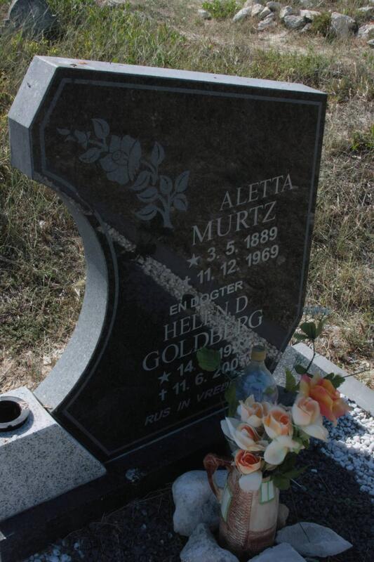 MURTZ Aletta 1889-1969 :: GOLDBERG Helen D. 192?-200?