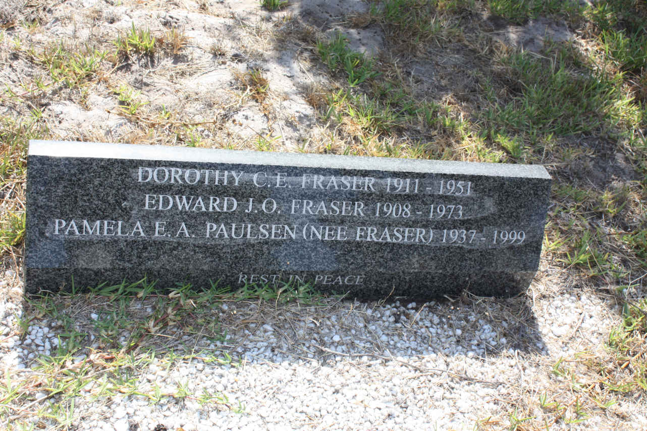 FRASER Edward J.O. 1908-1973 & Dorothy C.E. 1911-1951 :: PAULSEN Pamela E.A. nee FRASER 1937-1999