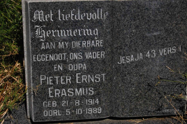ERASMUS Pieter Ernst 1914-1989