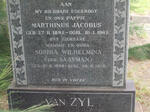 ZYL Marthinus Jacobus, van 1892-1962 & Sophia Wilhelmina SAAYMAN 1898-1970