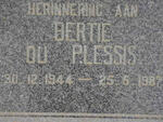 PLESSIS Bertie, du 1944-198?