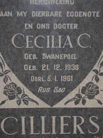 CILLIERS Cecilia C. nee SWANEPOEL 1938-1961