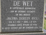 WET Jacoba Doreen, de 1910-1974