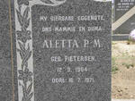 ENSLIN Aletta P.M. nee PIETERSEN 1904-1971