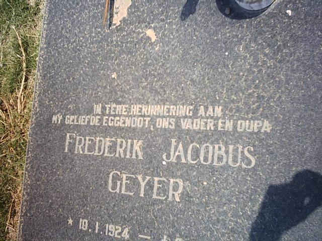 GEYER Frederik Jacobus 1924-