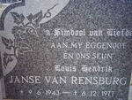 RENSBURG Louis Hendrik, Janse van 1943-1977