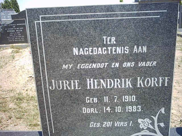 KORFF Jurie Hendrik 1910-1983