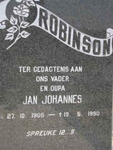 ROBINSON Jan Johannes 1906-1990