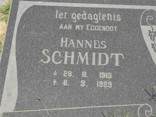 SCHMIDT Hannes 1913-1989