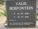 SERFONTEIN Calie 1909-2001