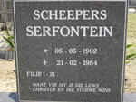 SERFONTEIN Scheepers 1902-1984