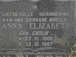 PLESSIS Anna Elizabeth, du nee ENSLIN 1908-1987