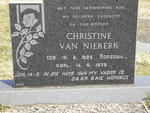 NIEKERK Christine, van nee ROSSOUW 1925-1979