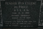 PREEZ Hendrik Ryk Eugene, du 1926-1954