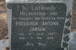 JANSEN Frederick Antonie 1867-1956