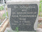 GOOSEN J.S.J. 1828-1905 & Johanna F.H. VAN DER NEST 1830-1910 :: RAUBENHEIMER Johan 1926-1930