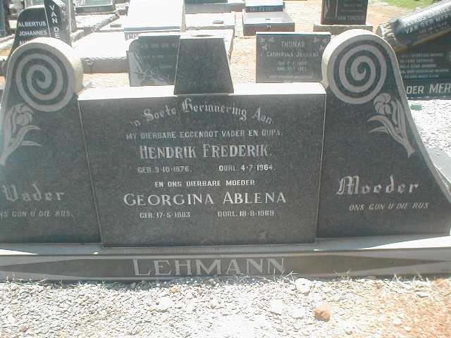 LEHMANN Hendrik Frederik 1876-1964 & Georginia Ablena 1883-1969