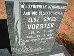 VORSTER Elsie Sophia 1911-1982