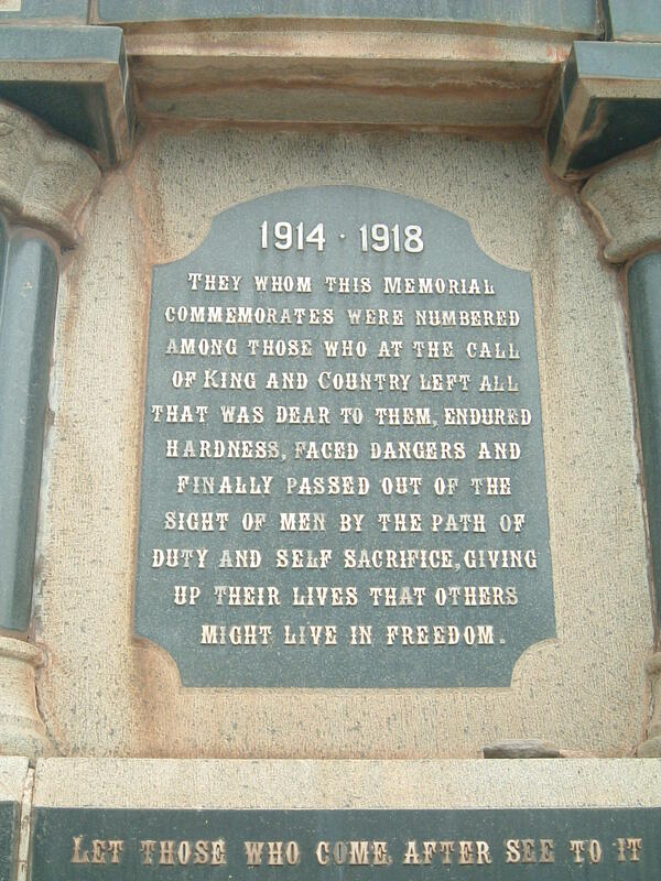 4. Memorial inscription