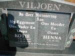 VILJOEN Kotie 1920-1996 & Henna 1931-