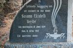 VERSTER Susanna Elizabeth nee OOSTHUIZEN 1894-1952