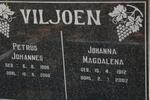 VILJOEN Petrus Johannes 1906-2000 & Johanna Magdalena 1912-2002