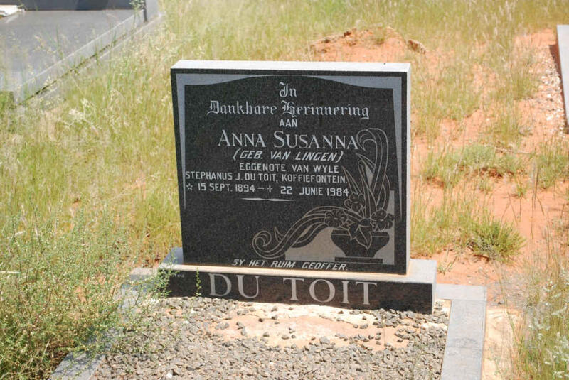 TOIT Anna Susanna, du nee VAN LINGEN 1894-1984