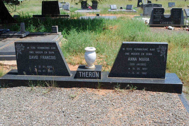 THERON David Francois  1893-1982 & Anna Maria JACOBS 1897-1982