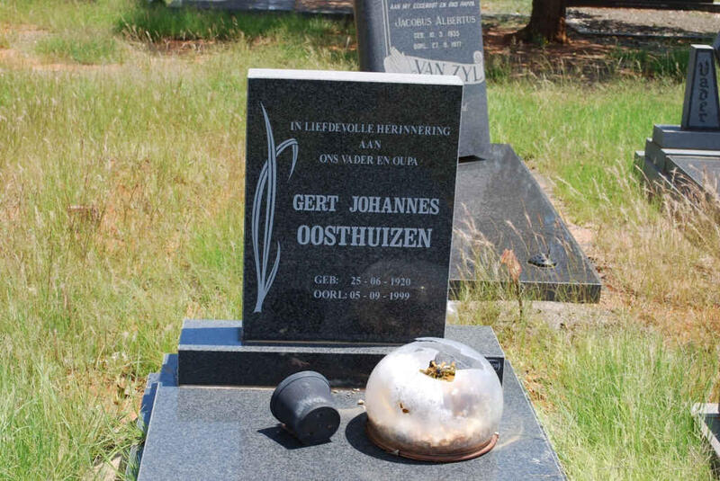 OOSTHUIZEN Gert Johannes 1920-1999