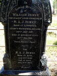 DEWEY William 1851-1901 & M.A.J. 1856-1927