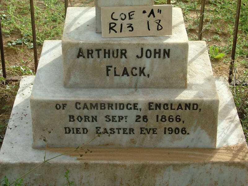 FLACK Arthur John 1866-1906