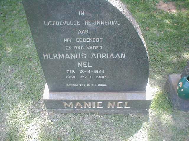 NEL Hermanus Adriaan 1923-1962