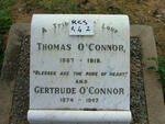 O'CONNOR Thomas 1867-1919 & Gertrude 1874-1947