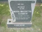 HANEKOM Maria Magaretha Elizabeth 1886-1971