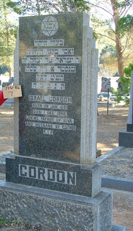 GORDON Israel 1891-1948