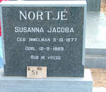 NORTJÉ Susanna Jacoba nee IMMELMAN 1877-1965