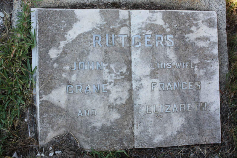 RUTGERS John Crane & Frances Elizabeth