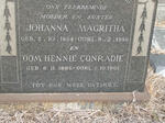 CRONJE Hennie Conradie 1886-1961 & Johanna Magritha 1884-1958