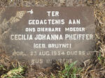 PHEIFFER Cecilia Johanna nee BRUYNS −1954