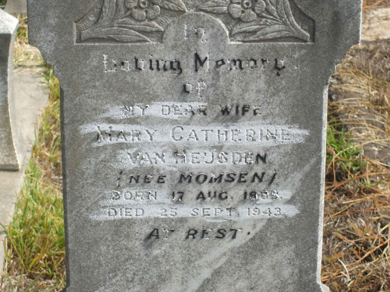 HEUSDEN Mary Catherine, van nee MOMSEN 1888?-1943