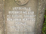 CRONJE Benjamin Hertzog -1952