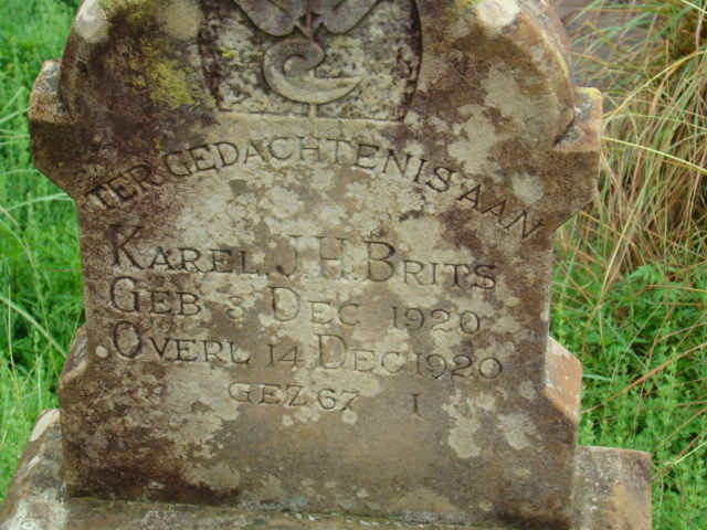 BRITS Karel J.H. 1920-1920
