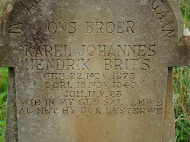 BRITS Karel Johannes Hendrik 1869-1949
