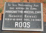 ROOS Margaretha Magdalena nee ERWEE 1889-1982