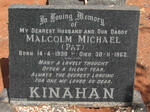 KINAHAN Malcolm Michael 1930-1962